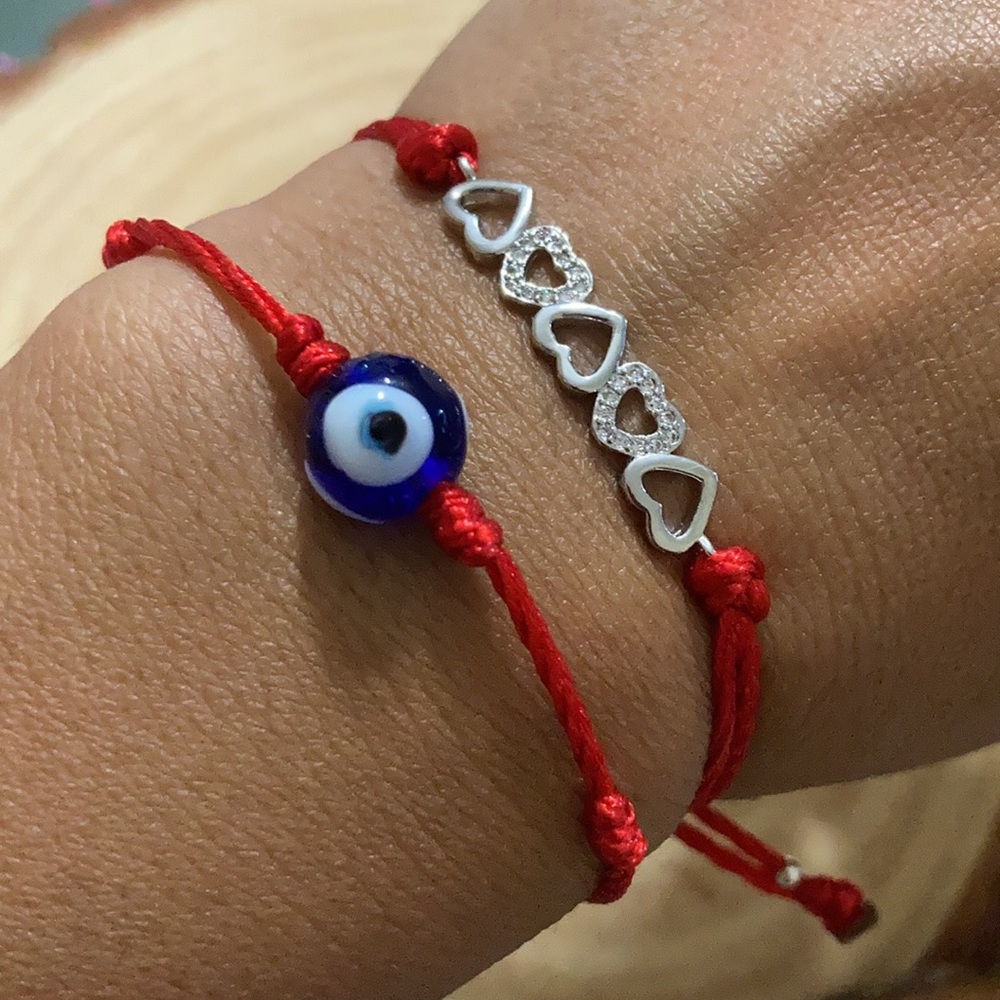 Love and protection redstring Kabbalah bracelet set